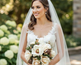 Bridal Bridesmaid Wedding Prom Bouquet: Roses Magnolias Gold Accents Add Corsage Boutonniere