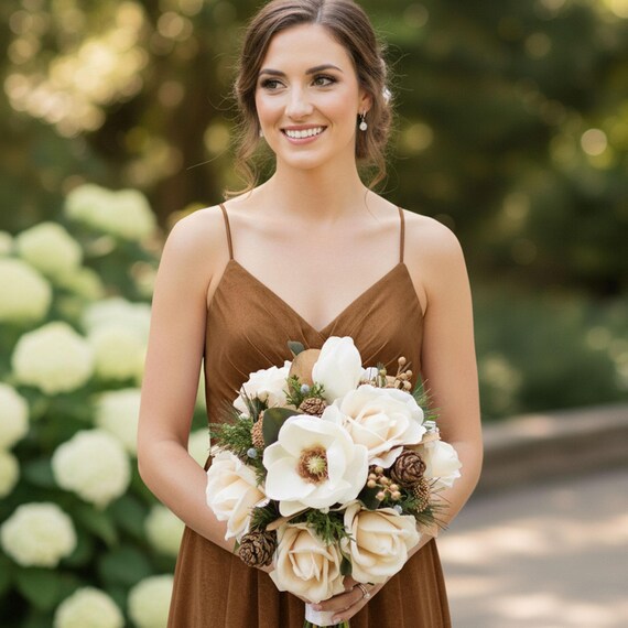 Bridal Bridesmaid Wedding Prom Bouquet: Roses Magnolias Gold Accents Add Corsage Boutonniere - Etsy Bridal Bridesmaid Wedding Prom Bouquet: Roses Magnolias Gold Accents Add Corsage Boutonniere - Etsy