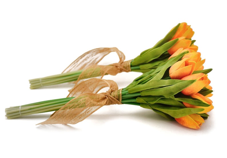 Stemple's One Dozen Sunset Real Touch Artificial Tulips Etsy