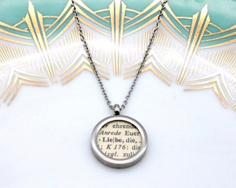 Medallion // Your statement // Word as desired // personalized // dictionary