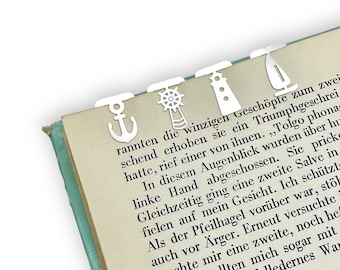 Bookmark 4 maritime motifs for book lovers