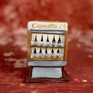 wooden cigarette vending machine Beige and Silver Cigarette Vending Machine | Weekly