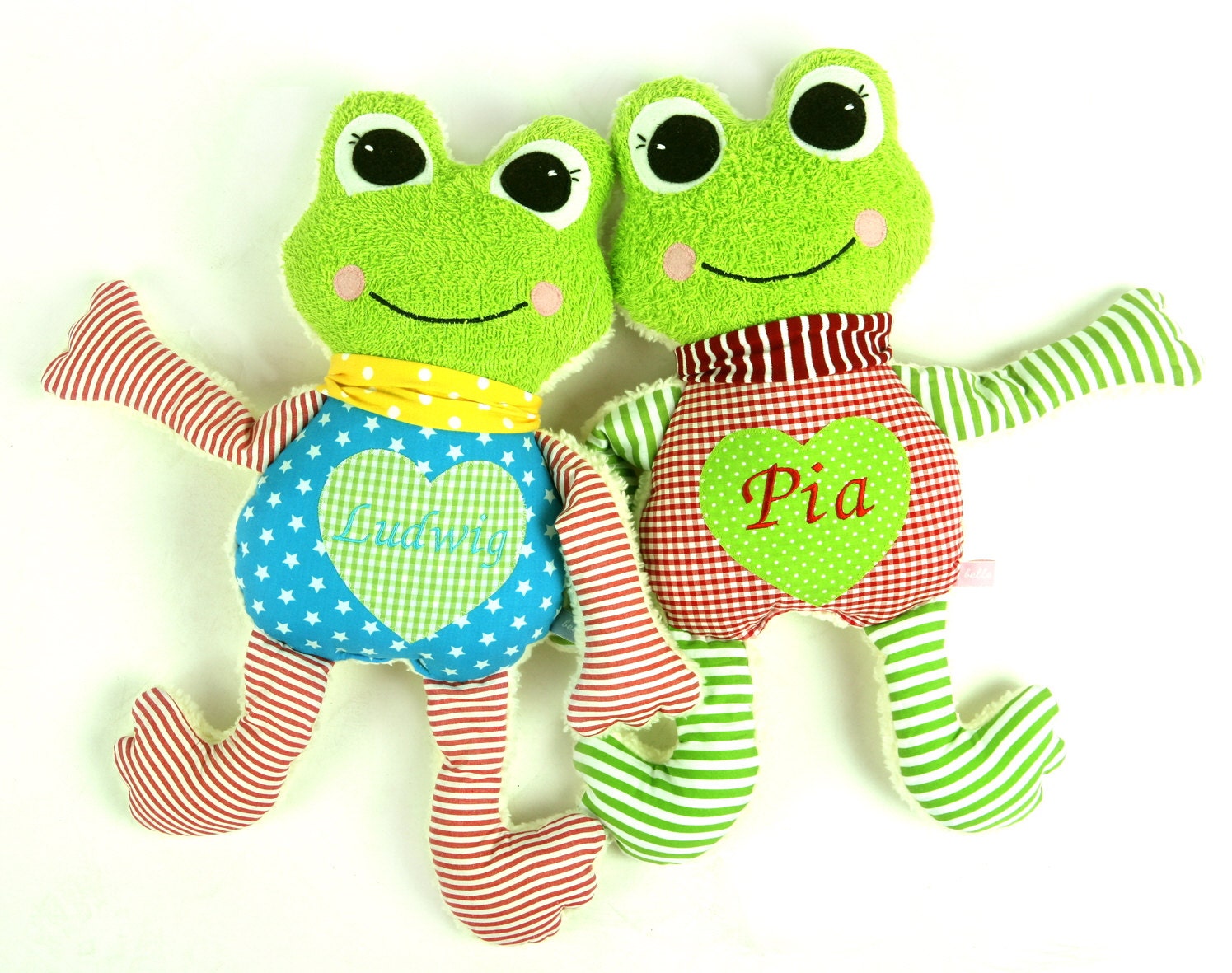 Cuddly animal frog with name 50 cm frog pillow cuddly Etsy