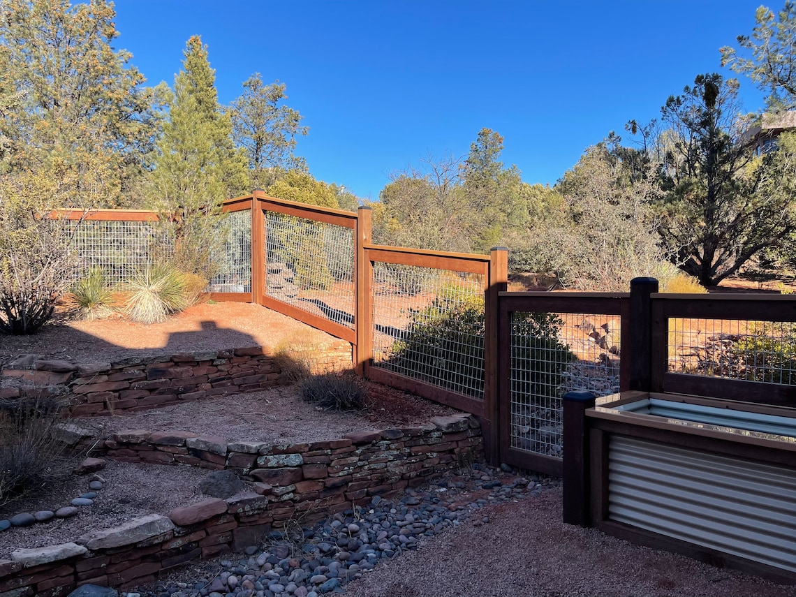 Farm Fence W/ Wire Mesh Etsy