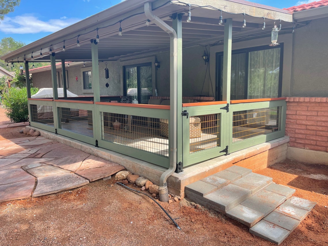 Patio Fence for Dogs Etsy