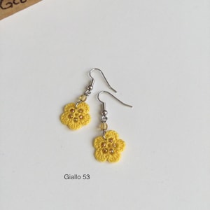 Gehäkelte Ohrringe/verschiedene Farben giallo 53