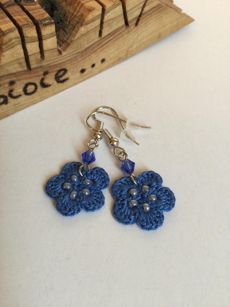 Gehäkelte Ohrringe/verschiedene Farben bluette 10