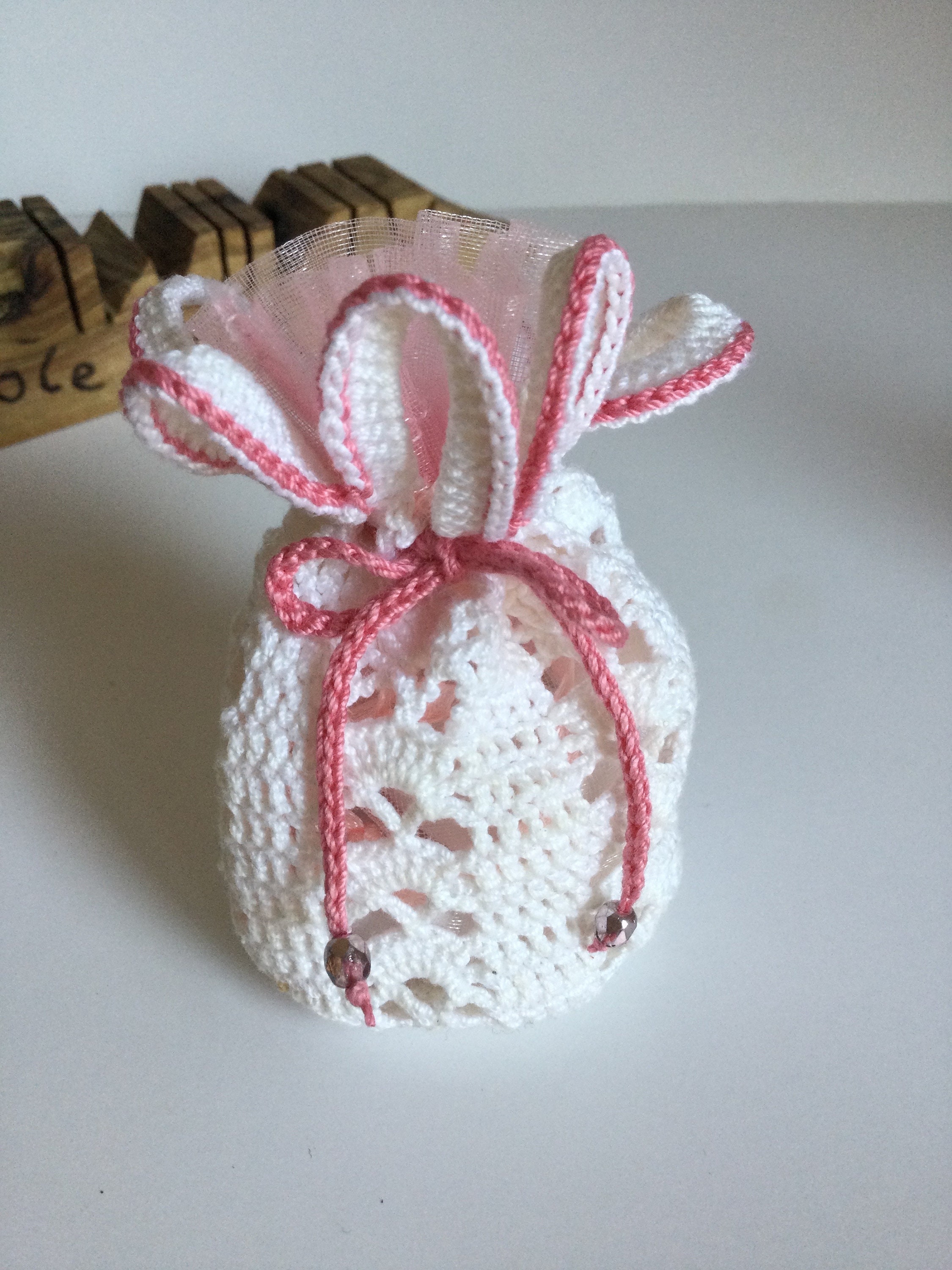 Sacchettino uncinetto portaconfetti Italia