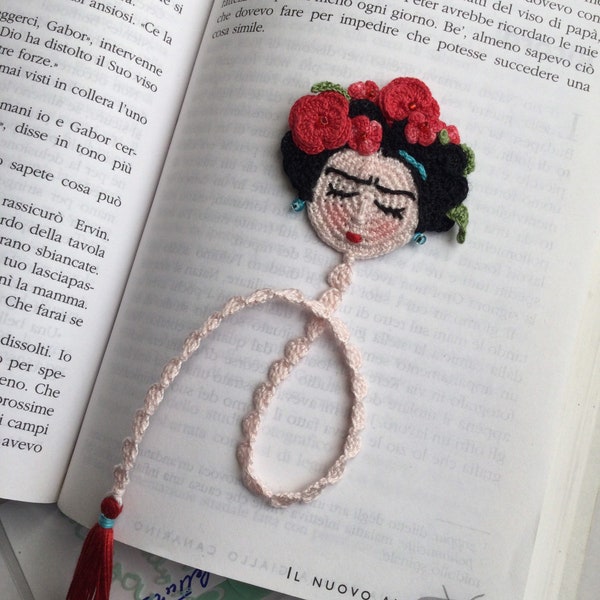 Marque page au crochet « Frida »