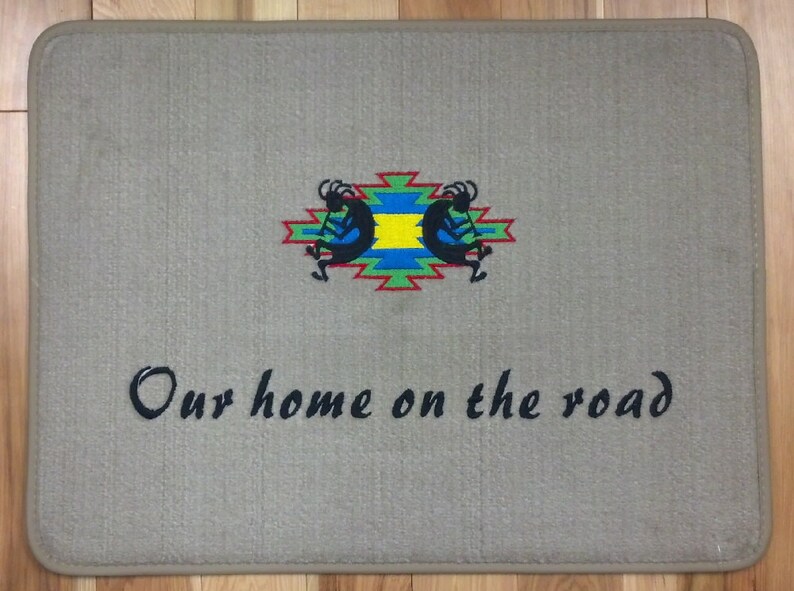 Embroidered Our Home On The Road Rv Floor Mat Etsy