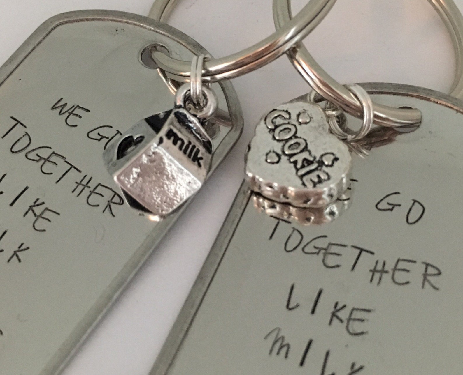 Milk Cookies Best Friend Keychains We Go Together Like Milk Etsy