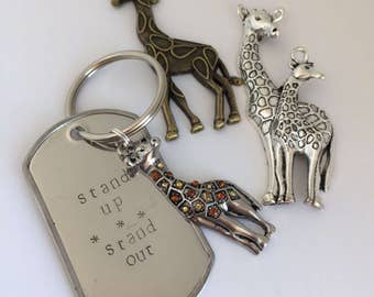 Stand Up Giraffe Keychain