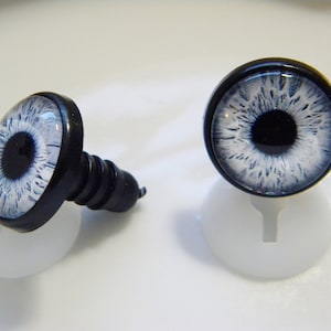 Gray safety eyes, 12-14-16-18-20 mm for stuffed animals, amigurumi, crochet animals, gurumi eyes, bird eyes, glass cabochon safety eyes.
