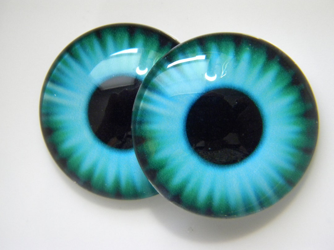 Glass Eyes, Bluegreen Eyes, Doll Eyes, Teal Doll Eyes, Sculpture Eyes