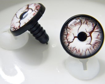 Monster safety eyes, 12-14-16-18-20 mm for stuffed animals, amigurumi, crochet animals, gurumi eyes, glass cabochon safety eyes.