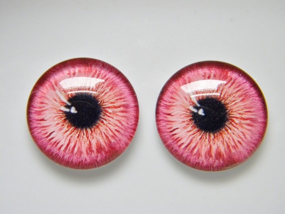 Glass Eyes Pink Eyes Doll Eyes Plushie Eyes Pink Doll - Etsy