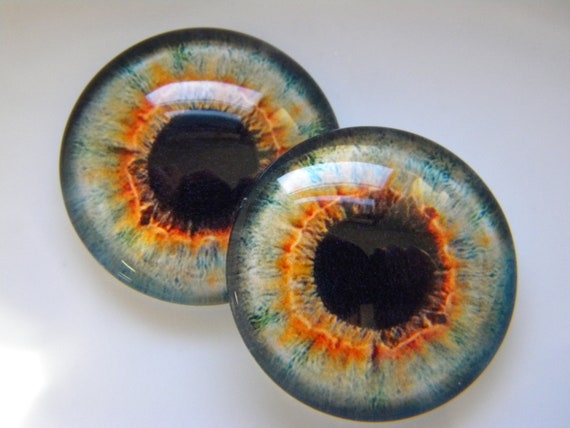Glass eyes, gold eyes, dragon eyes, creature eyes, gold cat eyes, golden  eyes for sculptures, crafts, etc. One Pair-Choose size from menu.