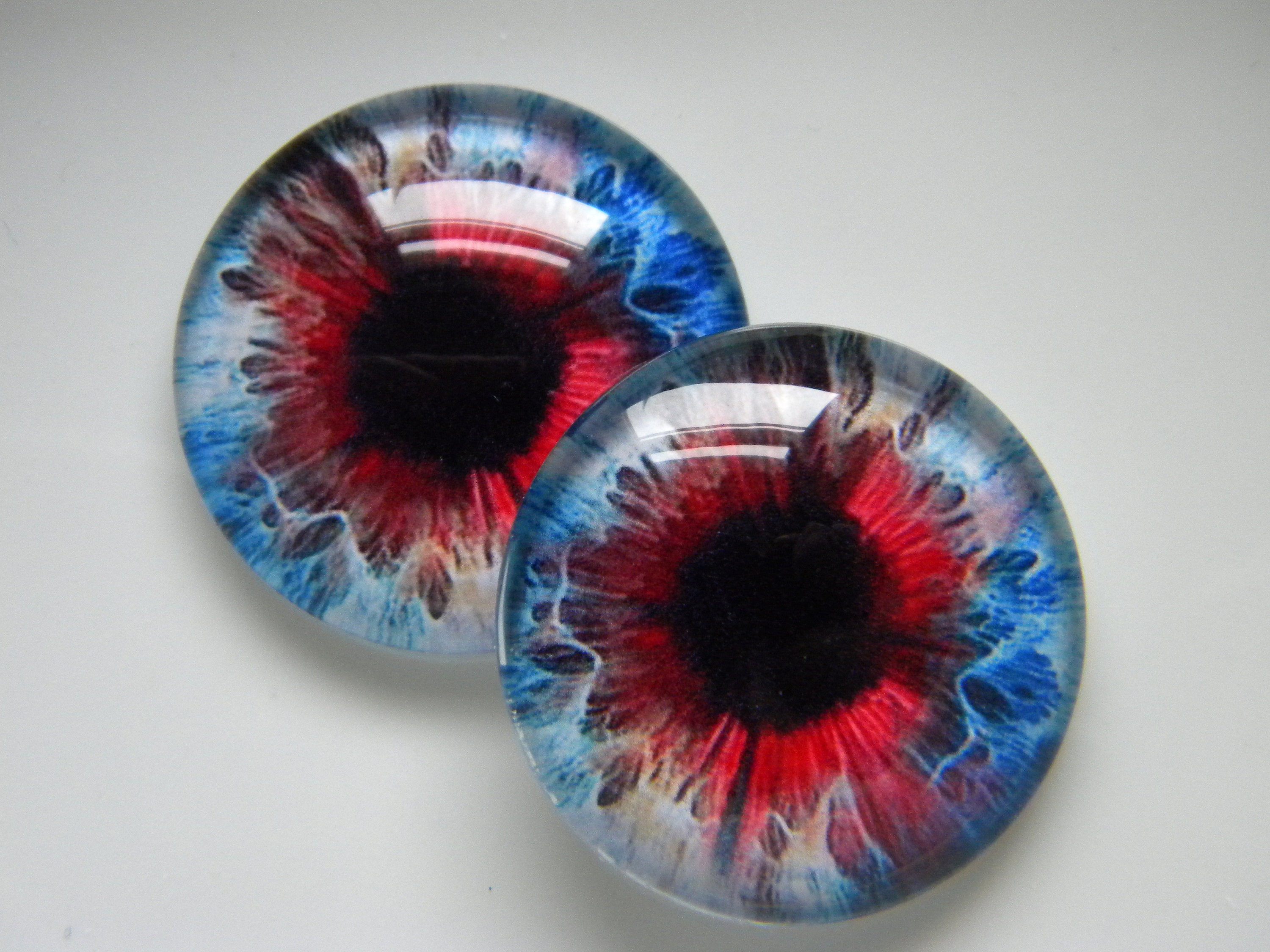 Glass Eyes Blue Eyes Patriotic Eyes Doll Eyes Fantasy Etsy