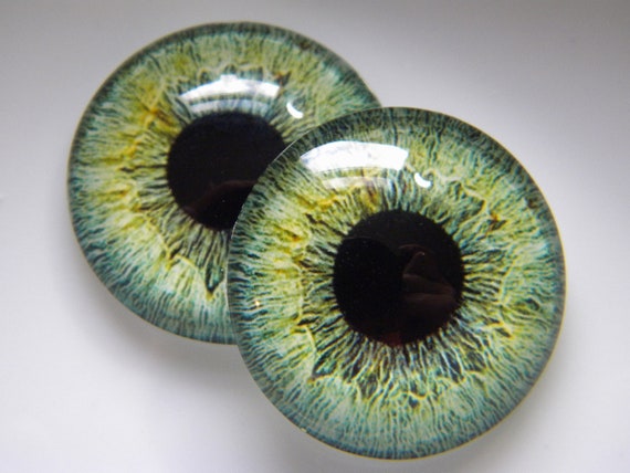 Realistic Green Human Glass Eyes 