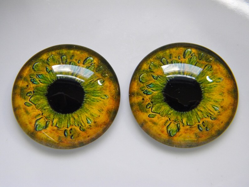 Glass Eyes Cabochon Eyes Gold Eyes Human Eyes Doll Eyes Etsy