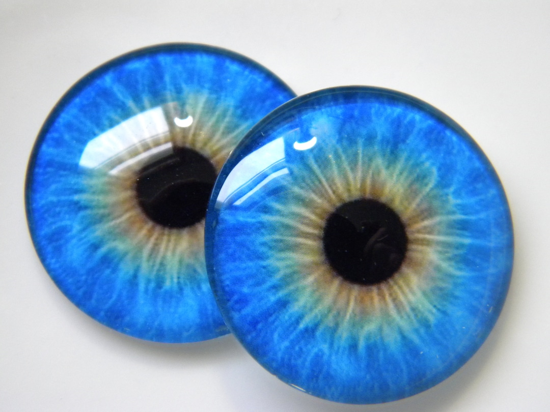 Glass Eyes, Blue Eyes, Doll Eyes, Blue Doll Eyes, Blue Glass Eyes