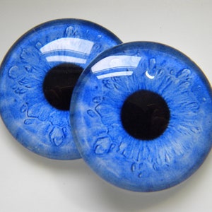 Glass Eyes, cabochon eyes, periwinkle blue eyes, doll eyes, blue doll eyes, sculpture eyes, craft eyes. One Pair-Choose size from menu.