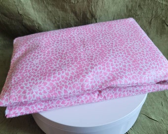 Moist Heat Therapy Rice Bag ~ Available with Lavender or Unscented (20" x 7") "Pink Chrysanthemums"
