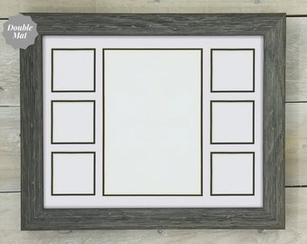 11x14 Collage Photo Mat - School Photo Mat, School Picture Frame k12, School Years Frame (Openings: 6 - 2.5 x 2.5,  1 - 6 x 9)