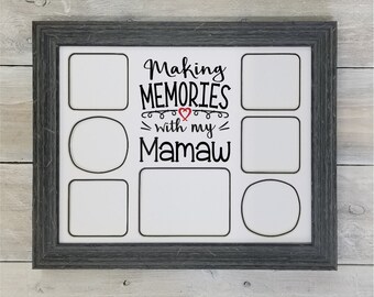 Making Memories With My Mamaw - Mamaw Frame, Mamaw Gift, Mamaw Picture Gifts, Mothers Day Gift, Mamaw Collage, 11x14 Photo Mat
