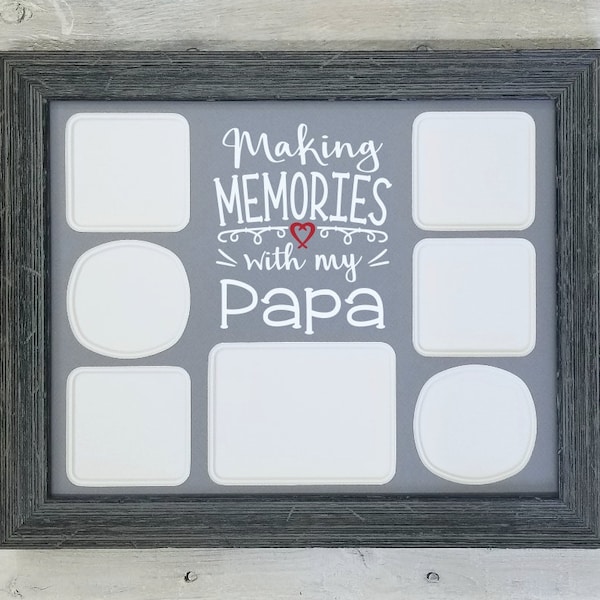 Making Memories With My Papa Photo Mat - Papa Frame, Papa Gifts, Papa Collage, Fathers Day Gift, Gifts for Dad