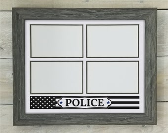 Police Photo Mat - Police Officer Frame, Police Officer Collage, Law enforcement Gift, Police Officer Gift, Police Graduation