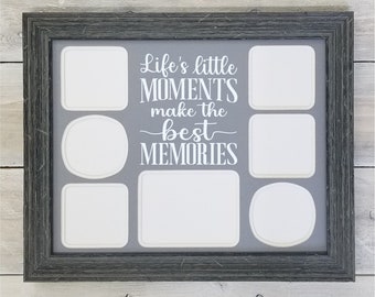 Life's Little Moments Make The Best Memories Photo Mat - Family Frame, Friends Gift, Memories Frame, Dad and Son Frame, Mom Gift