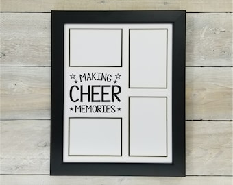 Making Cheer Memories Photo Mat - Cheer Gifts, Cheerleading Gifts, Cheer Team Gifts, Cheer Collage Frame