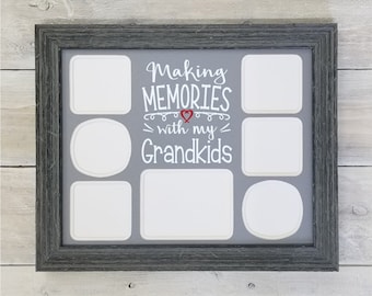 Making Memories With My Grandkids Photo Mat  - Grandkids Frame, Grandkids Gifts, Grandchildren gifts, GrandKids Collage, Mothers Day Frame