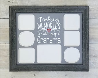 Making Memories With My Grandma Photo Mat, Grandma Frame, Mothers Day Gift, Picture Frame Collage, Grandma Picture Frame