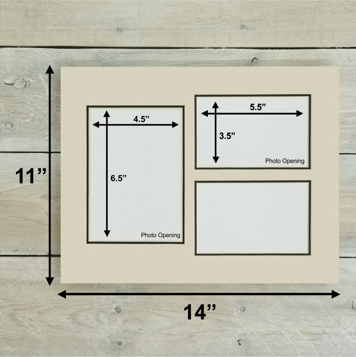 3 Photo Opening Photo Mat - for 5x7 and 4x6 Photos, Collage Matboard ...