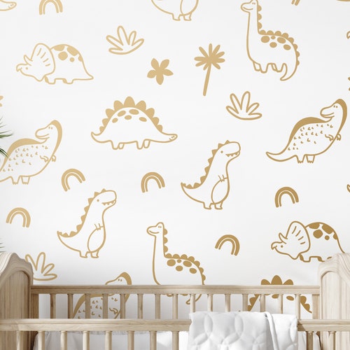 Dinosaur Name Wall Decals Dinosaur Decals personalized Name Etsy