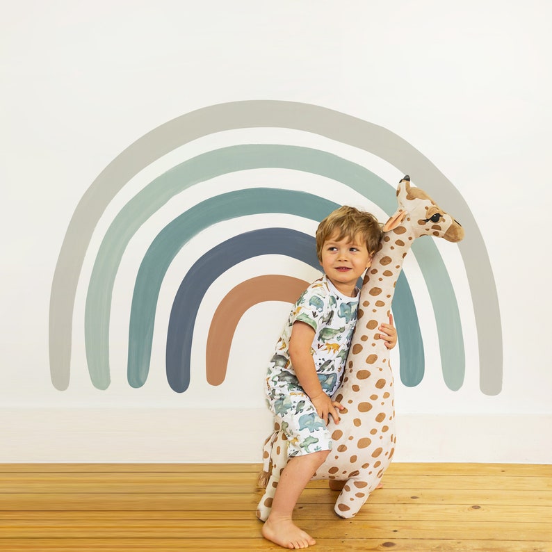Large Rainbow Wall Sticker Rainbow Wall Decal Rainbow Wall Etsy