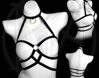 GRAVEYARD GIRL Cage Bra Body Harness sexy Burlesque Goth Lingerie 