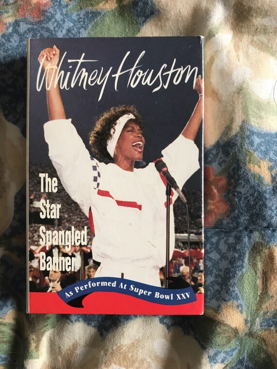 Whitney Houston Star Spangled Banner On Cassette Etsy