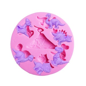 Variety Cute Dinosaur Fondant Silicone Mold Chocolate Biscuit Mold Fondant Cake Decoration Mold DIY Baking Tools