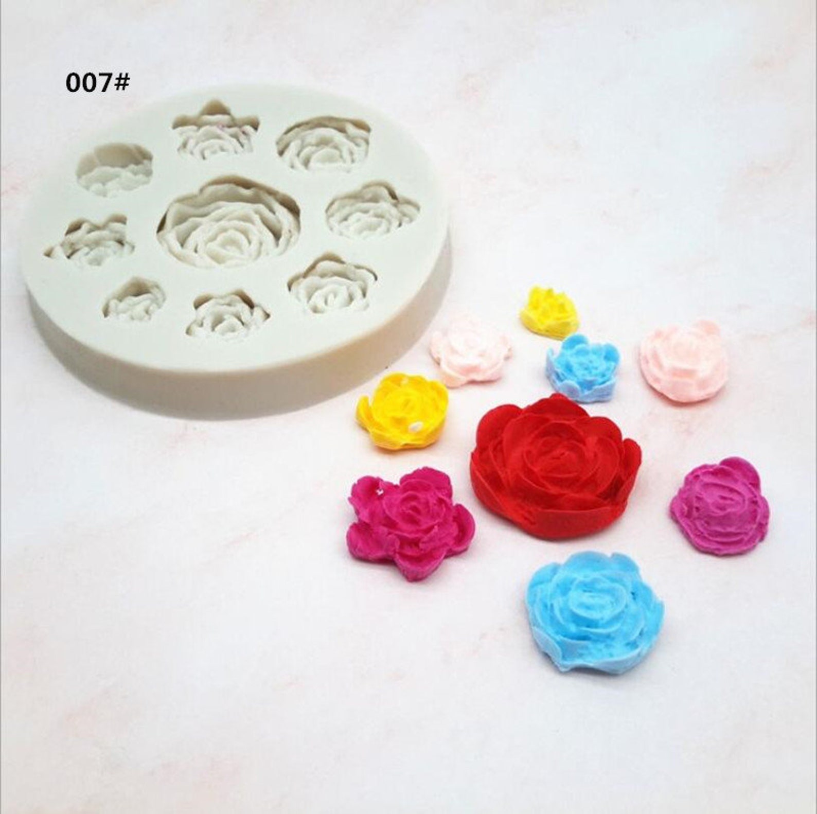 3D Rose Collection Cake Mold Mould Fondant Silicone Mold Etsy