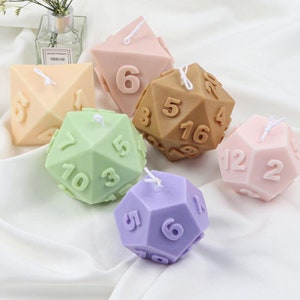 Dice Candle Silicone Mold-Large Dice Candle Mold-D20 Dice Candle Mold-Dice Chocolate Mold-Tabletop Game Dice Mold-Aroma Soap Plaster Mold