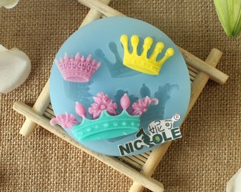 Crown DIY Fondant Cake Mold Chocolate Cake Decorating Tools Silicone Mold Resin Flower F0722