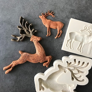 Christmas Elk Shape Cake Mold Chocolate Mould for the Kitchen Baking Cake Tool DIY Sugarcraft Decoration Tool