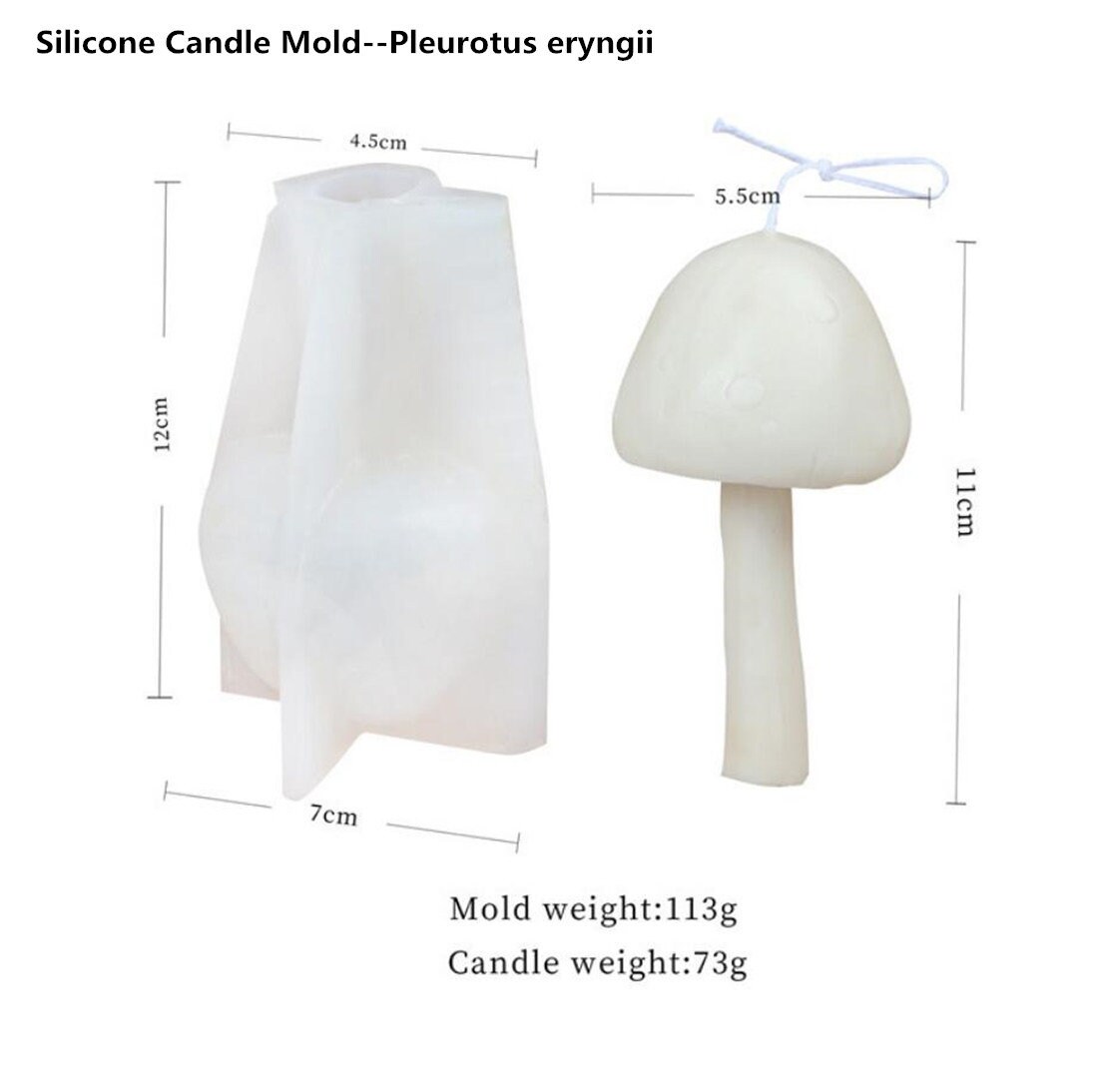 New Ins Silicone Mushroom Candle Mold 9types of Aromatherapy Children's  Educational Resin Mold DIY Painted Plaster Mold Toy Home Decoration 