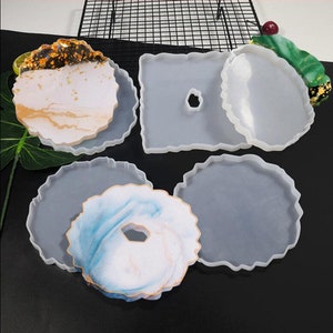 Irregular Silicone Coaster Mold,Handmade Diy Crystal Resin Coaster Silicone Mold,Table Mat Resin Molds,Table Decoration Resin Tray Mold