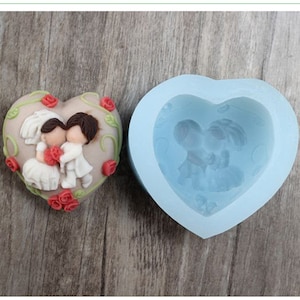 3D Fondant Bolo Decoração Ferramentas amor flor videira casamento Silicone Sabão Molde Chocolate Molde Sabão Molde R1004