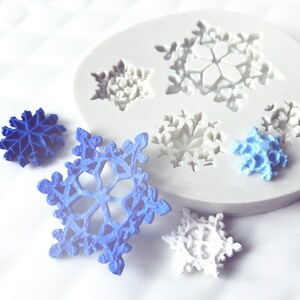 Christmas Snowflakes Sillicone Cake Molds Chocolate Mould for the Kitchen Baking Sugarcraft Decoration Tools