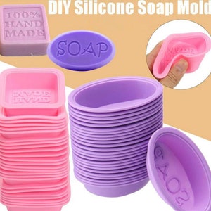 Handmade Silicone Soap Mold Multifunction Candle Molds Cake Making Baking Mould 3D Mould Round Square Soap Molds